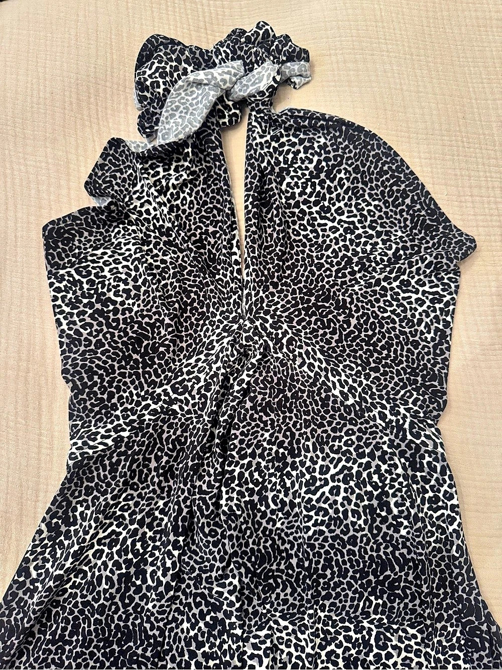 norma kamali Animal Print Mini Dress in Black & White Like New